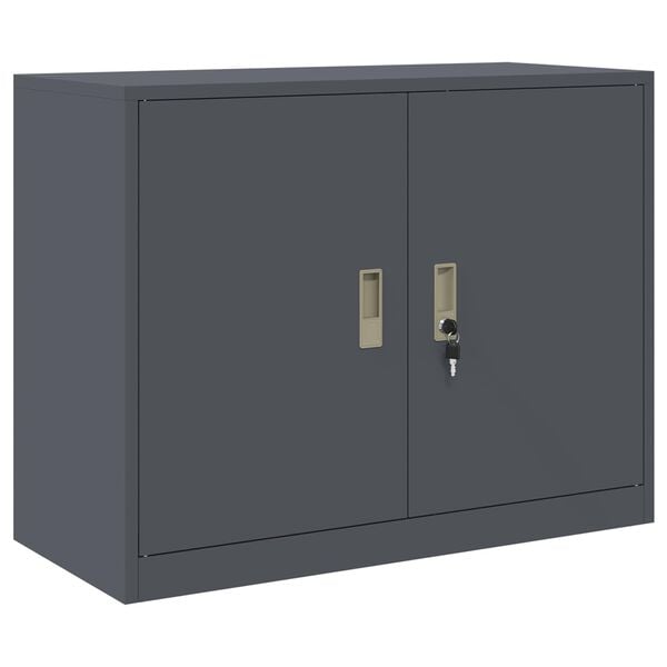 vidaXL Armoire de rangement Anthracite 90 x 40 x 70 cm Acier