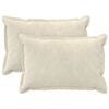 vidaXL Housse de coussin 2 pc HOUTEN Cr&egrave;me 50 x 80 cm
