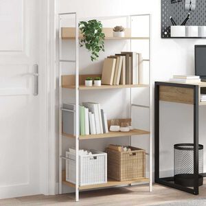 vidaXL Biblioth&egrave;que &agrave; 4 niveaux ch&ecirc;ne 60x27,6x124,5 cm bois ing&eacute;nierie