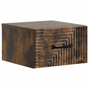 vidaXL Cabinet de chevet mural Ch&ecirc;ne fum&eacute; 34,5 x 33 x 20 cm