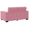 vidaXL Ensemble de canap&eacute;s 3 pcs avec coussins Rose Velours