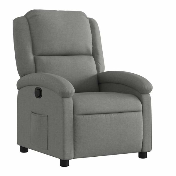 vidaXL Fauteuil inclinable en tissu gris foncé