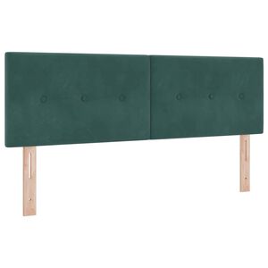 vidaXL T&ecirc;te de lit Vert fonc&eacute; 144 cm Velours
