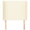 vidaXL T&ecirc;te de lit avec oreilles Cr&egrave;me 93x16x118/128 cm Similicuir