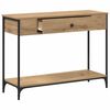 vidaXL Table console avec &eacute;tag&egrave;re Ch&ecirc;ne artisanal 100 x 34,5 x 75 cm