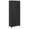 vidaXL Haut Armoire Chêne noir 69,5 x 34 x 180 cm Bois d'ingénierie