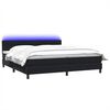 vidaXL Sommier &agrave; lattes de lit avec matelas et LED noir 200x210 cm Velours