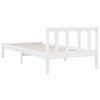 vidaXL Cadre de lit sans matelas blanc bois massif 100x200 cm