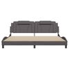 vidaXL Cadre de lit Viana sans matelas gris 200x200 cm similicuir