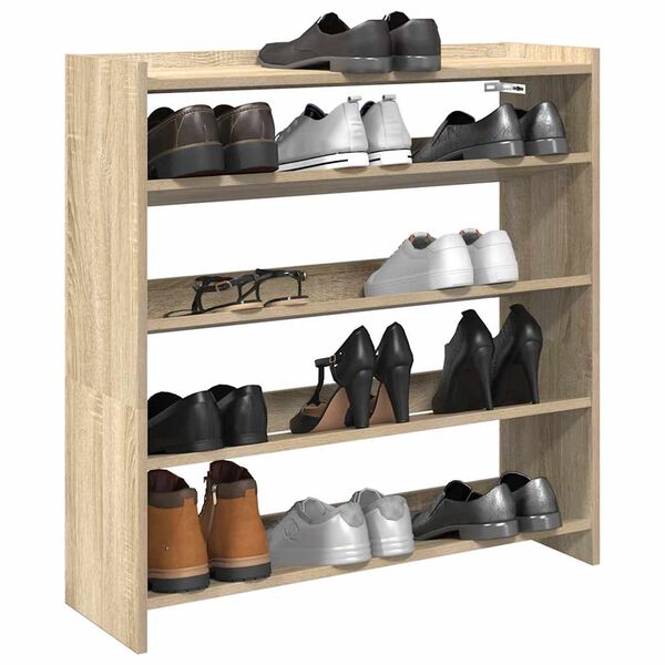 vidaXL Étagère à chaussures chêne sonoma 80x25x81 cm bois ingénierie