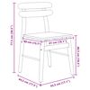vidaXL Chaise de salle à manger 2 pcs Naturel Bois Massif