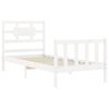 vidaXL Cadre de lit sans matelas blanc 90x200 cm bois de pin massif