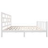 vidaXL Cadre de lit sans matelas blanc bois massif 200x200 cm
