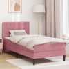 vidaXL Cadre de lit avec matelas Rose 80 x 200 cm Velours