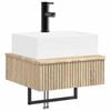 vidaXL Basin de lavage mural Ch&ecirc;ne Sonoma 40 x 41 x 39 cm