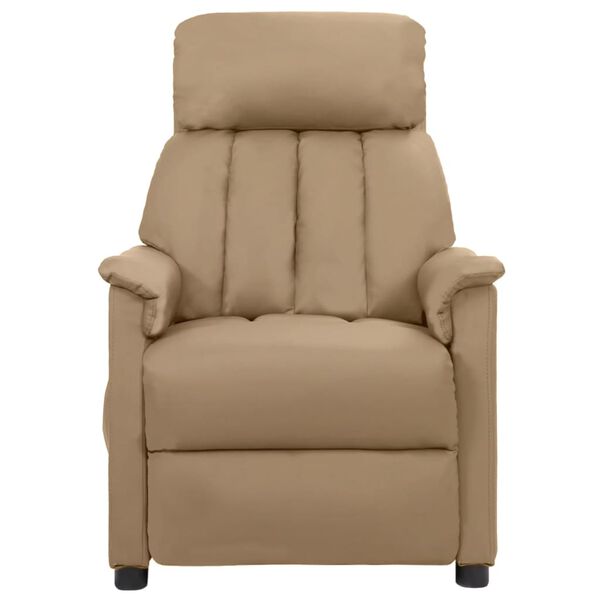 vidaXL Fauteuil de massage &eacute;lectrique Cappuccino Similicuir