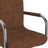 vidaXL Chaise pivotante de bureau Marron Tissu