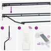 vidaXL Cadre de store &eacute;lectrique avec LED Anthracite 3 x 2 m Aluminium