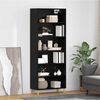 vidaXL Haut Armoire Ch&ecirc;ne noir 69,5 x 32,5 x 180 cm Bois d'ing&eacute;nierie