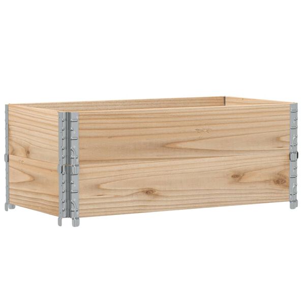 vidaXL Colliers de palette 2 pcs 100x50 cm bois de pin solide