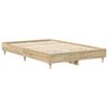 vidaXL Cadre de lit sans matelas ch&ecirc;ne sonoma 135x190 cm