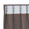 vidaXL Rideaux occultants avec anneaux 2 pcs Marron fonc&eacute; 140 x 140 cm