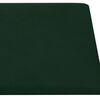 vidaXL T&ecirc;te de lit murale 12 pcs Vert fonc&eacute; 30 x 15 cm Velours