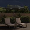 vidaXL Parasol d'extérieur avec LED et mât en acier 300 cm Anthracite