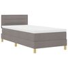 vidaXL Lit &agrave; ressorts avec matelas Taupe 80 x 200 cm tissu