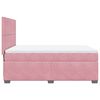vidaXL Sommier &agrave; lattes de lit avec matelas Rose 160x200 cm Velours