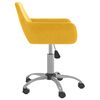 vidaXL Chaises &agrave; manger pivotantes lot de 4 Jaune Velours