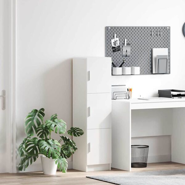 vidaXL Meuble de Rangement Blanc 31,5 x 32 x 124 cm Bois d'ingénierie