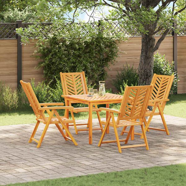 vidaXL Chaise de jardin 4 pcs Marron 57 x 72 x 109 cm