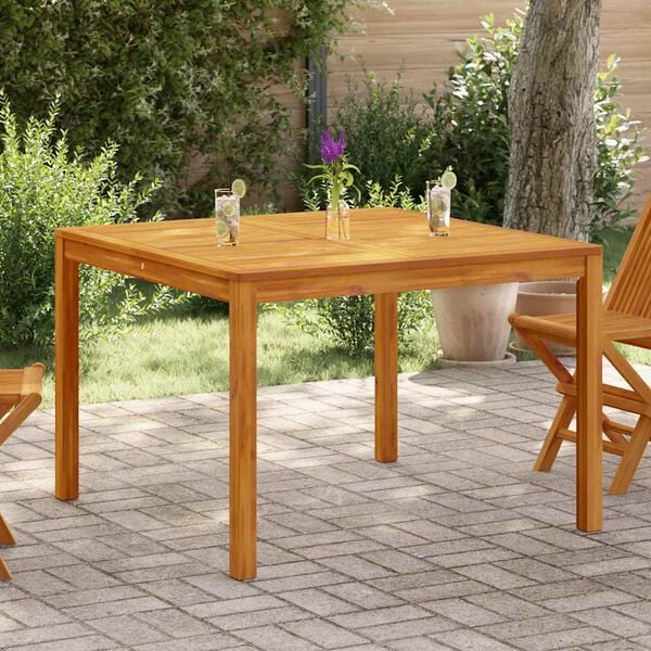 vidaXL Table &agrave; manger de jardin 110x110x75 cm bois d'acacia massif