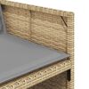 vidaXL Ensemble &agrave; manger de jardin et coussins 15 pcs m&eacute;lange beige