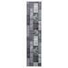 vidaXL Tapis BCF Gris avec motif de blocs 80x450 cm