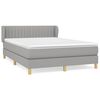 vidaXL Sommier &agrave; lattes de lit avec matelas Gris clair 140x200cm Tissu