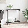 vidaXL Table console Ch&ecirc;ne noir 75 x 22,5 x 75 cm Bois d'ing&eacute;nierie