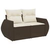 vidaXL Salon de jardin avec coussins 5 pcs marron r&eacute;sine tress&eacute;e