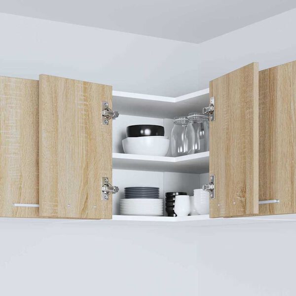 vidaXL Armoire suspendue Ch&ecirc;ne Sonoma et Blanc 57 x 57 x 40 cm