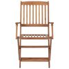 vidaXL Chaises pliables de jardin lot de 8 avec coussins Bois d'acacia