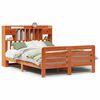 vidaXL Lit biblioth&egrave;que sans matelas cire marron 160x200 cm pin massif