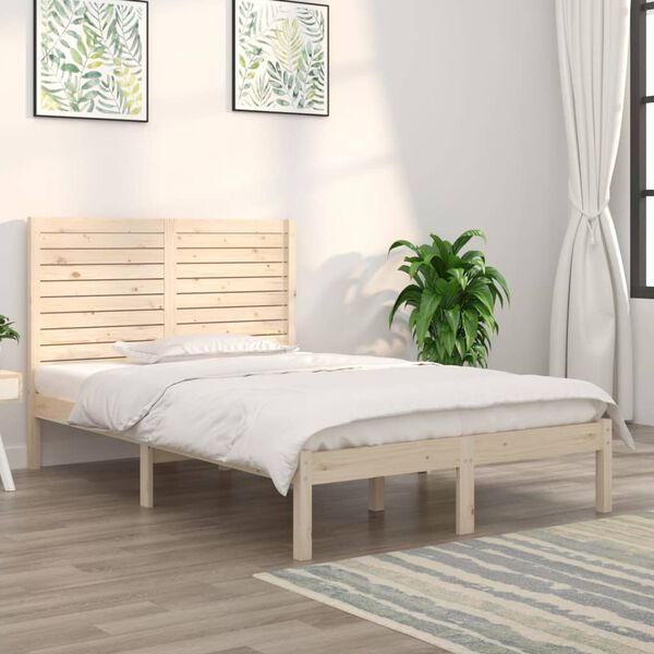 vidaXL Cadre de lit sans matelas 140x190 cm bois massif