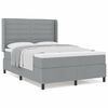 vidaXL Lit &agrave; ressorts avec matelas Gris clair 140 x 200 cm tissu