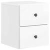 vidaXL Cabinet de chevet mural Blanc brillant 34,5 x 33 x 40 cm