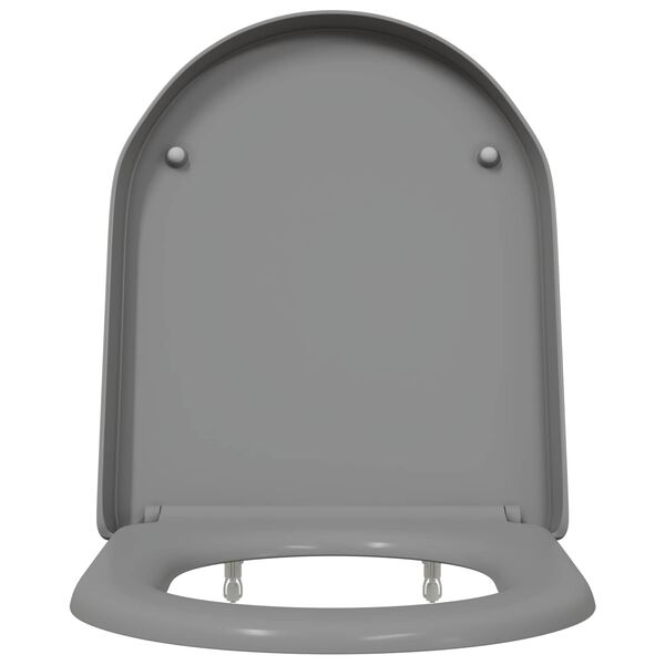 vidaXL Si&egrave;ge de toilette Gris 46,2 x 36 x 4,3 cm Duroplast