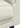 vidaXL Canapé avec coussins 2 places crème velours