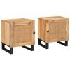 vidaXL Cabinet de chevet 2 pi&egrave;ces Naturel 40 x 33 x 46 cm
