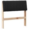 vidaXL T&ecirc;te de lit capitonn&eacute;e Noir 75 cm Pin massif