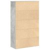 vidaXL Biblioth&egrave;que gris b&eacute;ton 60x24x101,5 cm bois d'ing&eacute;nierie